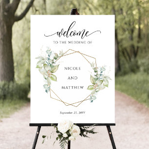 Elegant Greenery Eucalyptus Welcome Wedding Sign