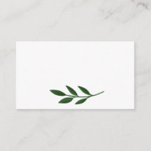 Elegant Greenery Flat Place Card