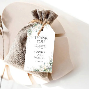 Elegant Greenery Floral Gift Tag