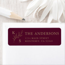 Elegant Greenery Floral Wedding Logo Monogram