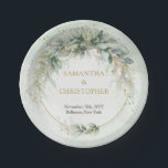 Elegant greenery foliage faux gold Paper Plate<br><div class="desc">Behold the enchanting Elegant Greenery Foliage Faux Gold Paper Plate - a dazzling addition to any wedding celebration! With its intricate design of lush greenery and faux gold accents, this plate effortlessly exudes elegance and charm. Perfect for adding a touch of sophistication to your special day, these plates will transport...</div>