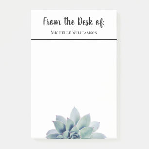 Elegant Greenery From the Desk of Typography Post-it Notes
