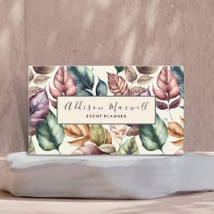 Elegant Greenery Leaf Botanical Business Card