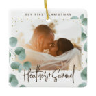 Elegant Greenery Merry and Married Photo