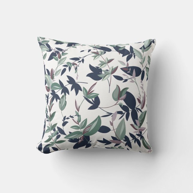 Elegant Greenery Pattern Design Cushion (Front)