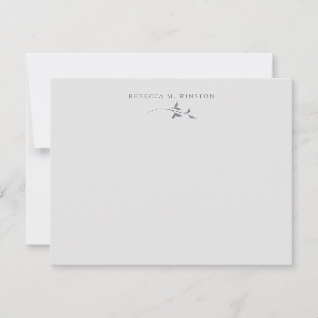 Elegant Greenery Personalised Simple Card (Front)