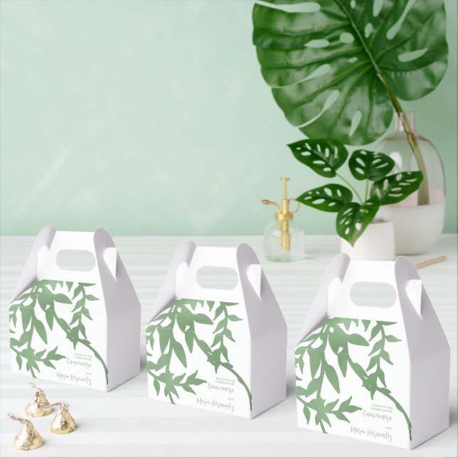 Elegant Greenery Quinceañera Favour Box (Multiple)