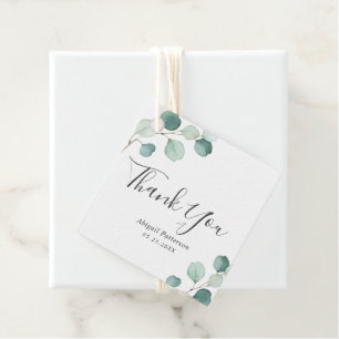 Elegant Greenery Rustic Eucalyptus Bridal Shower Favour Tags