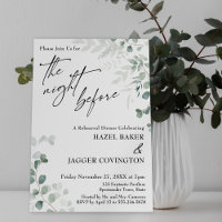 Elegant Greenery & Script The Night Before