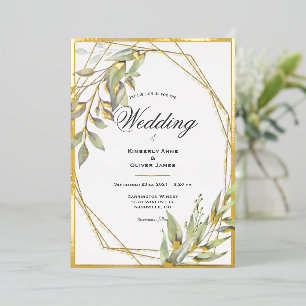 Elegant Greenery Script Wedding 