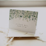 Elegant Greenery Thank You Postcard<br><div class="desc">This is a simple, elegant eucalyptus thank you card featuring watercolor greenery elements and a modern font. Edit all wording and all colours* on this wedding program template. * the colour of the watercolor greenery are not editable // For matching items, please visit the "ASHTON" collection in the Sincerely By...</div>