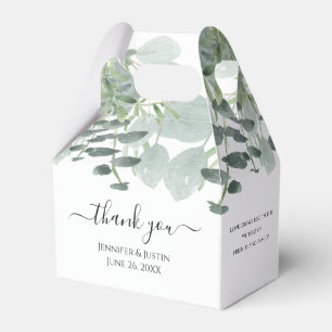 Elegant Greenery Wedding Reception Favour Box