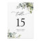Elegant Greenery Wedding Table Number Cards