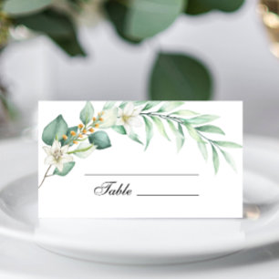 Elegant Greenery Wedding Table Place Card