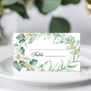 Elegant Greenery Wedding Table Place Card