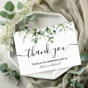 Elegant Greenery Wedding Thank You Invitation