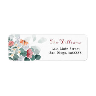 Elegant Greenery  wildflower eucalyptus address