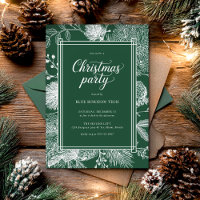Elegant Greenery Winter Christmas Party