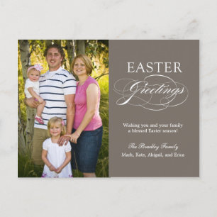 Elegant Greeting Easter Photo Card Post Card