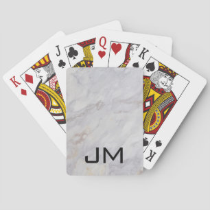 Elegant grey and beige marble design playing cards