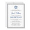 Elegant Grey and Navy Blue Bar Mitzvah Invitation