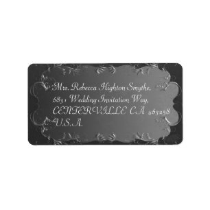 Elegant Grey and Silver Wedding Address Labels