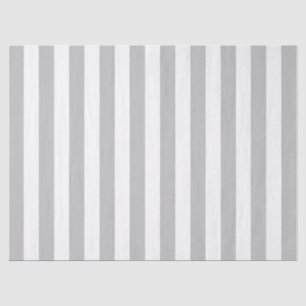 Elegant Grey and White Striped Pattern Tissue Paper