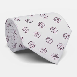 Elegant Grey Burgundy Number Dice Tie
