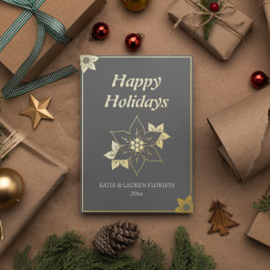 Elegant Grey Business Logo Christmas