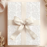 Elegant Grey Chic Vintage Lace Wedding Wrapping Paper<br><div class="desc">Elevate your wedding gifts with this sophisticated grey vintage lace wrapping paper. Featuring an intricate lace pattern in a timeless grey hue, this design exudes elegance and charm. Perfect for adding a touch of vintage romance to your wedding presents, this wrapping paper is sure to make your gifts truly special....</div>