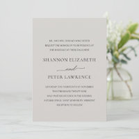 Elegant Grey Classic Wedding