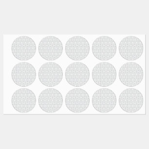 Elegant Grey Damask Wedding Favour Labels