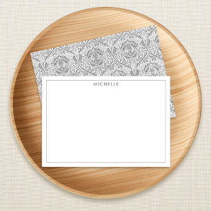 Elegant Grey Floral Pattern Card