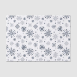 Elegant Grey Floral Patterned Gift Wrapping Tissue Paper