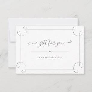 Elegant Grey Frame Customised Gift Certificate