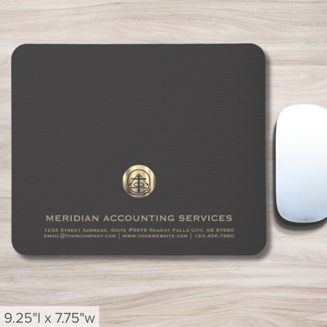 Elegant Grey Gold Accent Accountant Mouse Pad (Creator Uploaded)