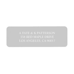 Elegant grey invitation return address labels