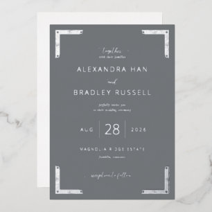 Elegant Grey Metallic Borders