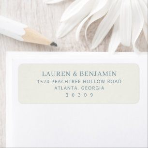 Elegant Grey Minimalist Address Label