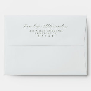 Elegant Grey Minimalist Calligraphy Envelope