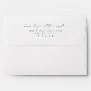 Elegant Grey Minimalist Calligraphy Envelope