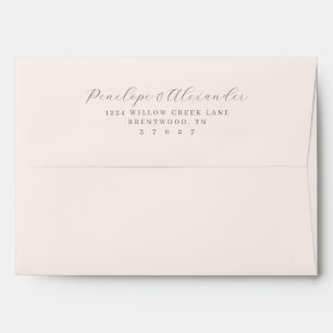 Elegant Grey Minimalist Calligraphy Envelope