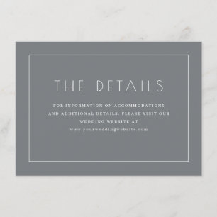 Elegant Grey Minimalist Details Enclosure Card