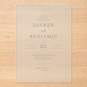 Elegant Grey Minimalist Wedding Invitation