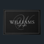 Elegant Grey Monogram Name Newlywed Wedding Gift Doormat<br><div class="desc">Elegant Grey Monogram Name Newlywed Wedding Gift Doormat</div>