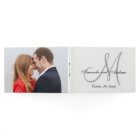 Elegant Grey Monogram with Photo Wedding