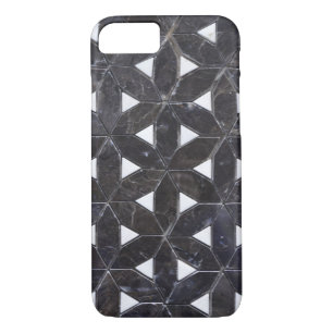 elegant Grey Mosaic flower of life Tile pattern Case-Mate iPhone Case