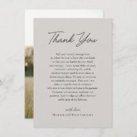 Elegant Grey Photo Classic Wedding