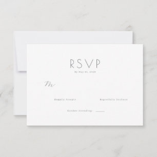 Elegant Grey RSVP Card