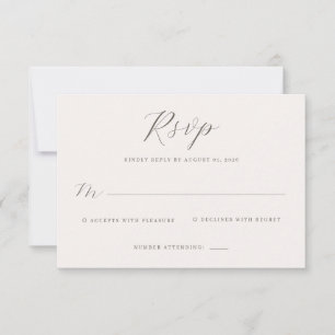 Elegant Grey RSVP Card